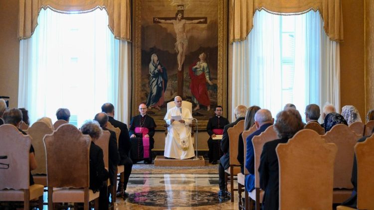 Il Papa con la delegazione della Hebrew University di Gerusalemme