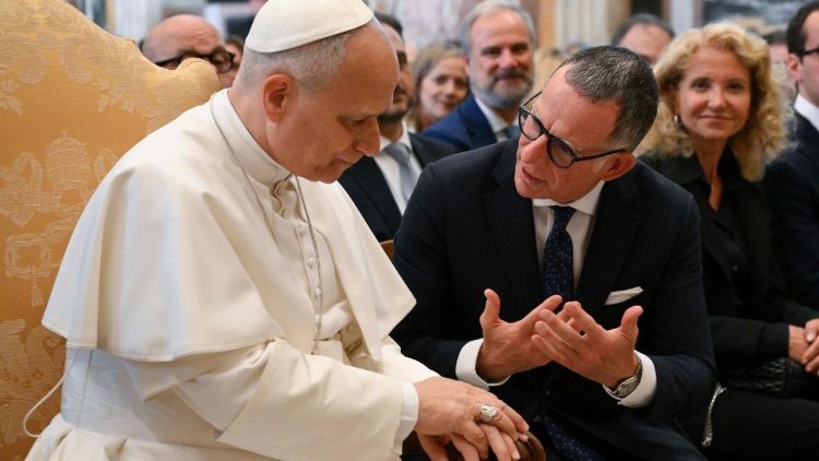 Papa Leone e Gabriele Fava presidente INPS
