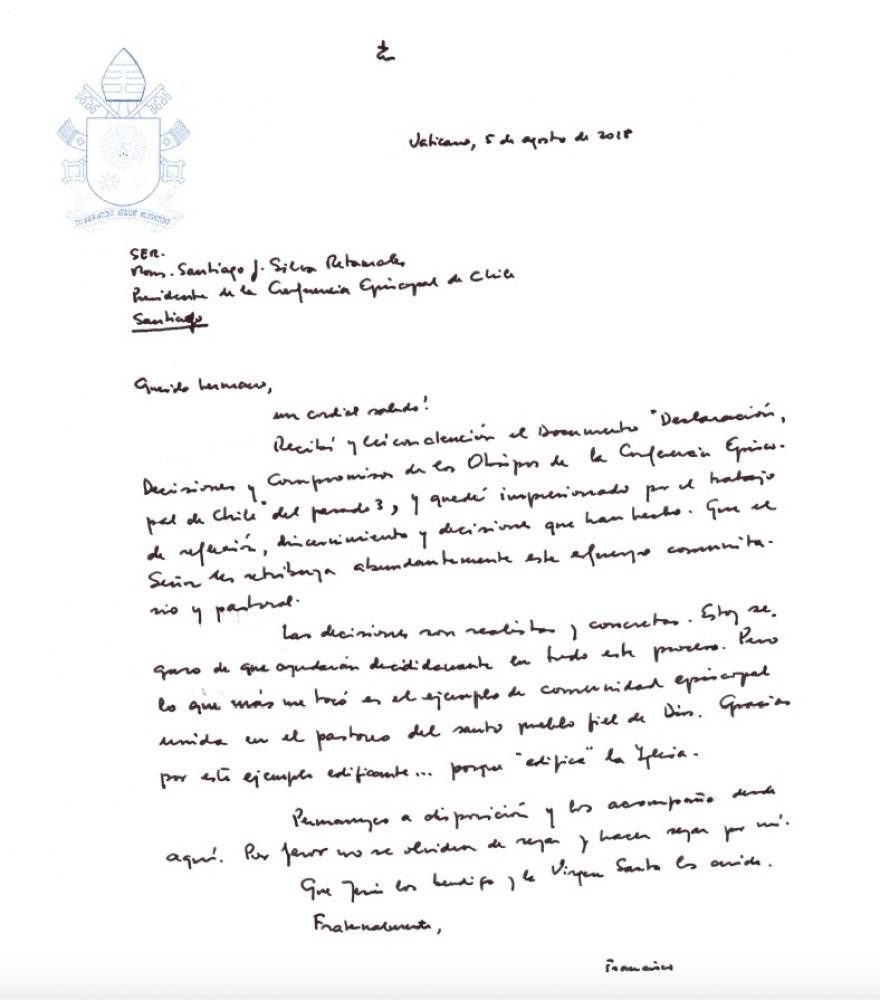 Papa Francesco Manu script