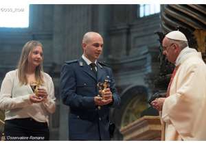 Papa Francesco durante la Messa per la Gendarmeria lanno scorso OSS ROM