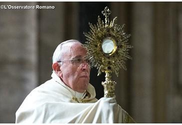 papa Francesco Corpus Domini