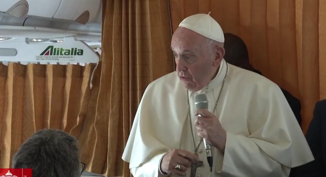 papa ritorno aereo Slovacchia