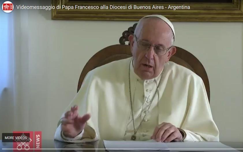video messaggio papa buenos aires