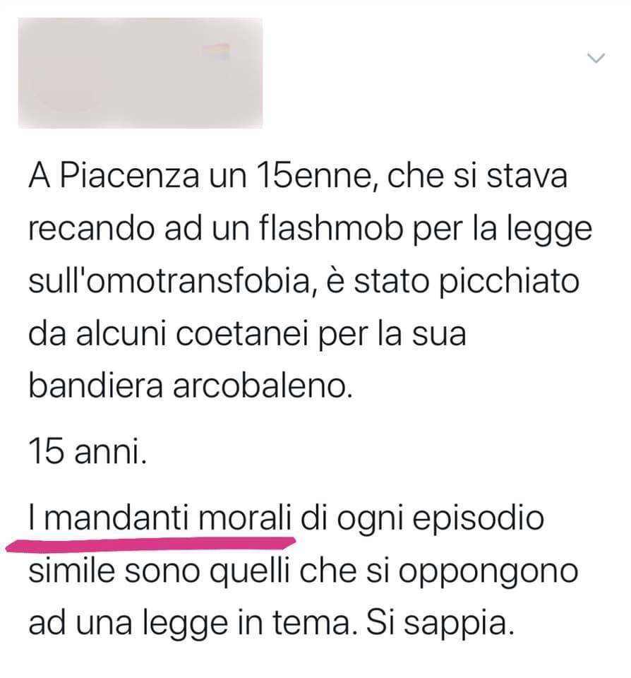 mandanti morali omofissazione