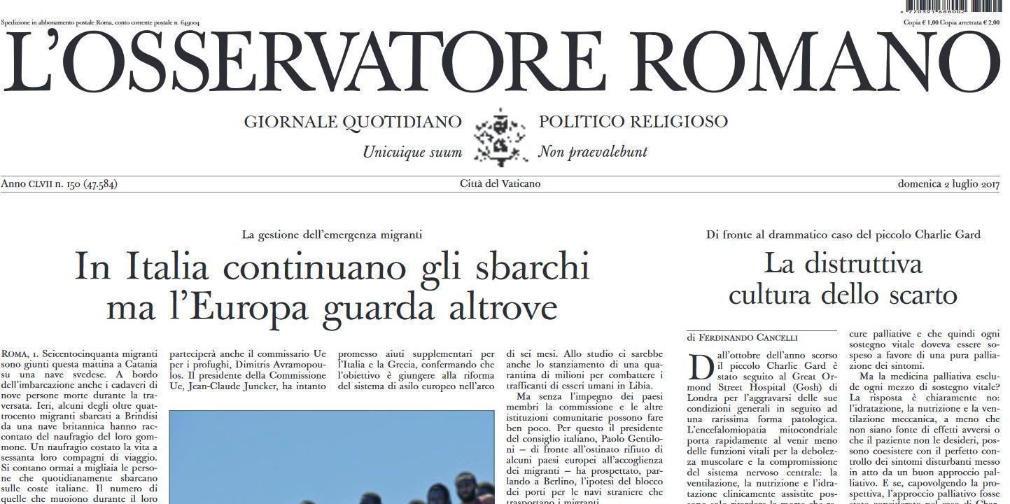 prima pagina su charlie gard