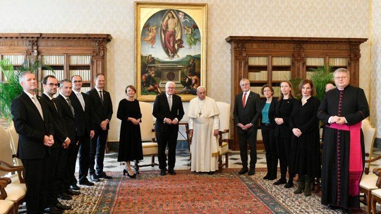 Francesco riceve il presidente tedesco Steinmeier
