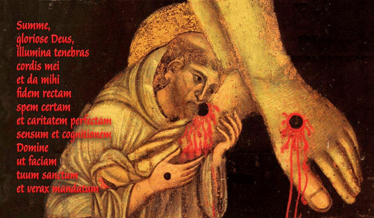 Francesco bacia i piedi di Cristo