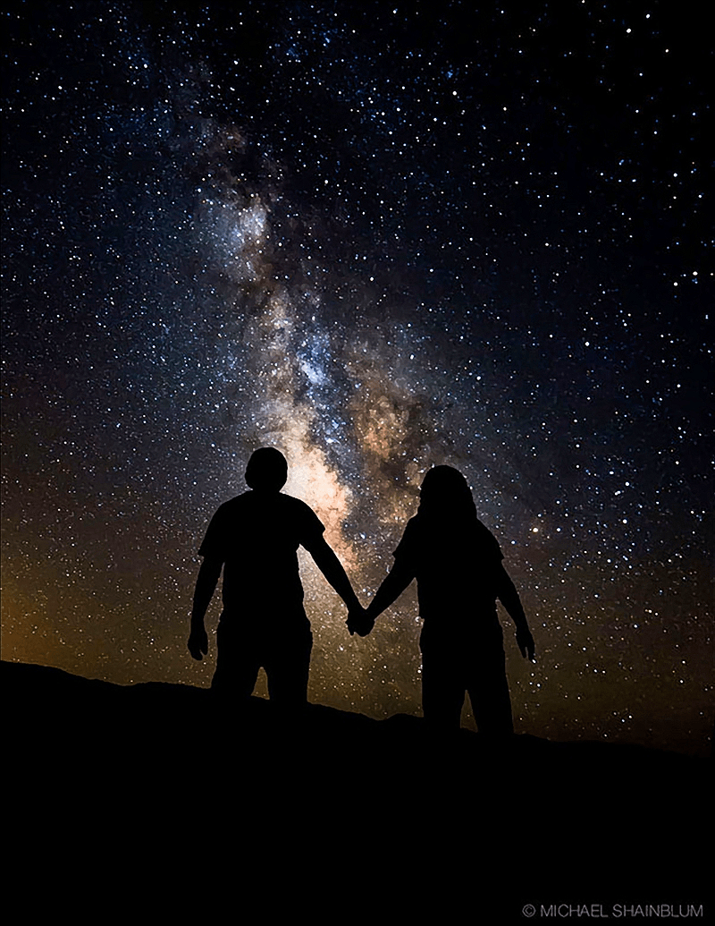 couple and stars